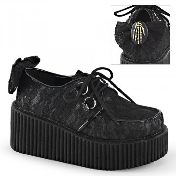 Demonia CREEPER-212 Blk Vegan Leather-Lace