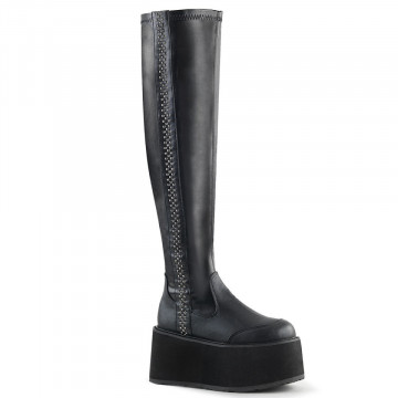 Demonia DAMNED-302 Blk Stretch Vegan Leather