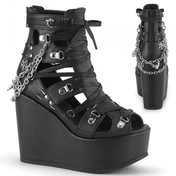 Demonia POISON-95 Blk Vegan Leather