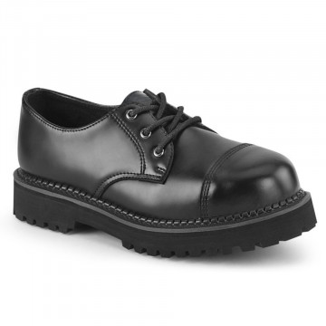 Demonia RIOT-03 Blk Leather