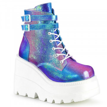 Demonia SHAKER-52 Purple Multi Iridescent Vegan Le