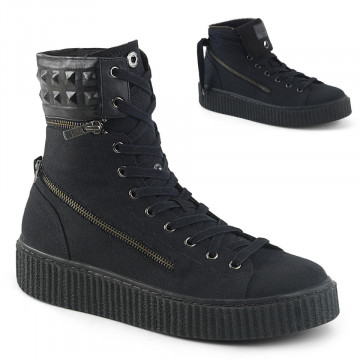 Demonia SNEEKER-270 Blk Canvas