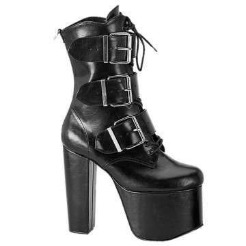 Demonia TORMENT-703 Blk Vegan Leather