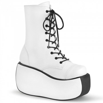 Demonia VIOLET-120 Wht Vegan Leather