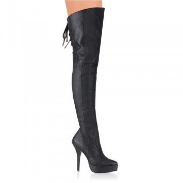 Devious INDULGE-3011 Blk Leather (P)