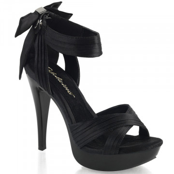 Fabulicious COCKTAIL-568 Blk Satin/Blk