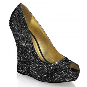 Fabulicious ISABELLE-18 Blk Satin