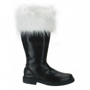 Funtasma SANTA-108 Blk Pu-Wht Faux Fur