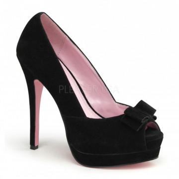Pin Up Couture BELLA-10 Blk Sueded Pu
