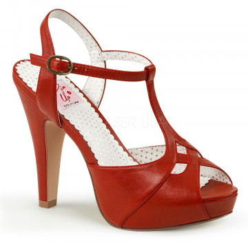 Pin Up Couture BETTIE-23 Red Faux Leather