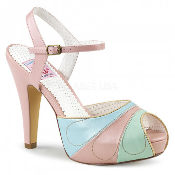 Pin Up Couture BETTIE-27 Pink Multi Faux Leather