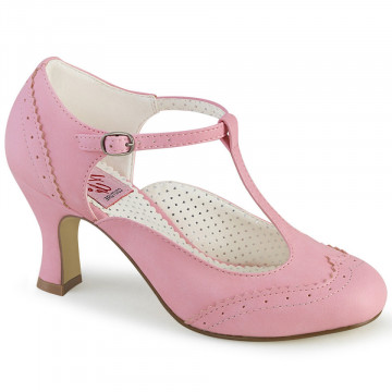 Pin Up Couture FLAPPER-26 B. Pink Faux Leather