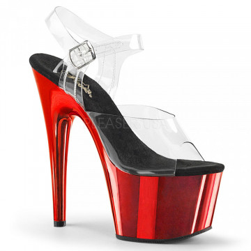Pleaser ADORE-708 Clr/Red Chrome