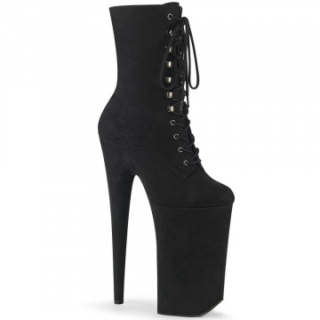 Pleaser BEYOND-1020FS Blk Faux Suede/Blk Faux Sued