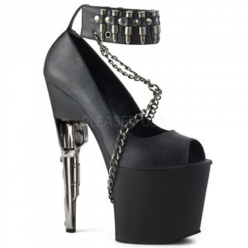 Pleaser BONDGIRL-783 Blk Faux Leather/Blk Matte