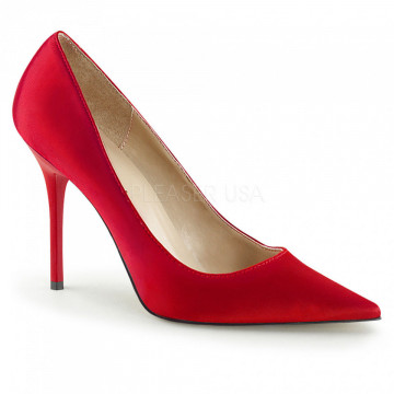 Pleaser CLASSIQUE-20 Red Satin
