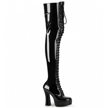 Pleaser ELECTRA-3023 Blk Str. Pat/Blk
