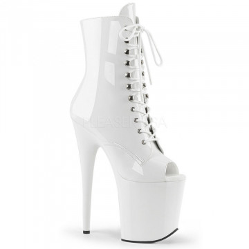 Pleaser FLAMINGO-1021 Wht Pat/Wht