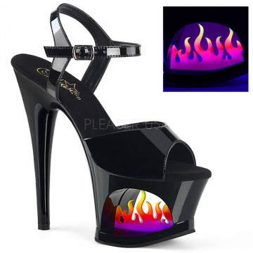 Pleaser MOON-709FLM Blk/Blk Ombre