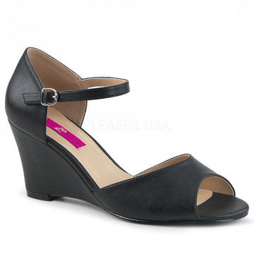 Pleaser Pink Label KIMBERLY-05 Blk Faux Leather