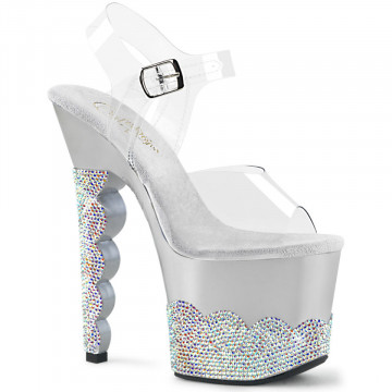 Pleaser SCALLOP-708-2RS Clr/Slv-AB RS