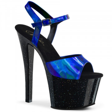 Pleaser SKY-309HG Cobalt Blue Hologram/Blk