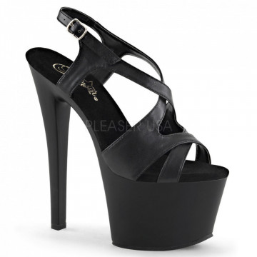 Pleaser SKY-330 Blk Faux Leather/Blk Matte