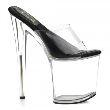 Pleaser SOL-801-O Clr-Blk/Clr