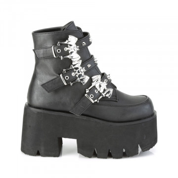 Demonia ASHES-55 Blk Vegan Leather