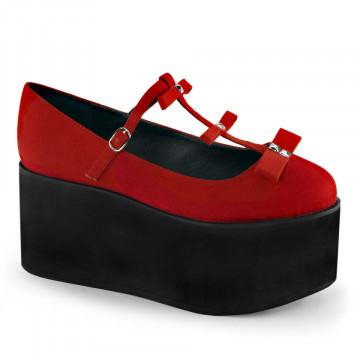 Demonia CLICK-08 Red Canvas