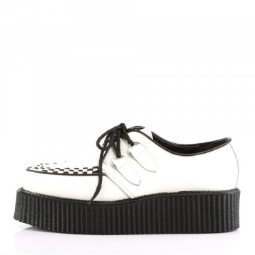 Demonia CREEPER-402 Wht Leather