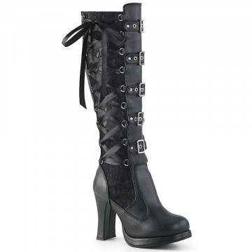 Demonia CRYPTO-106 Blk Vegan Leather-Lace