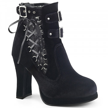 Demonia CRYPTO-51 Blk Velvet-Lace nr 36 spedizione subito h24