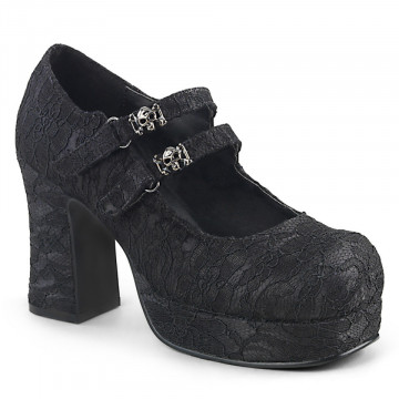 Demonia GOTHIKA-09 Blk Satin-Lace