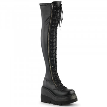 Demonia SHAKER-374 Blk Str. Vegan Leather
