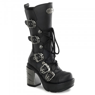 Demonia SINISTER-203 Blk Vegan Leather
