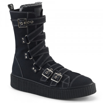 Demonia SNEEKER-318 Blk Canvas