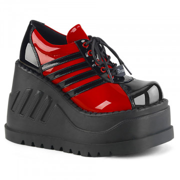 Demonia STOMP-08 Blk-Red Pat