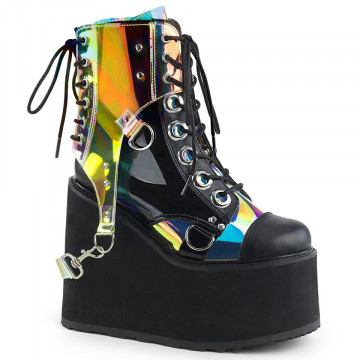Demonia SWING-115 Blk Vegan Leather-Pat-Magic Mirror TPU