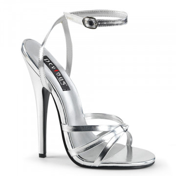 Devious DOMINA-108 Silver Metallic Pu