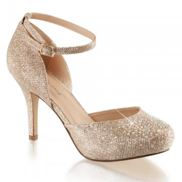Fabulicious COVET-03 Nude Glitter Mesh Fabric