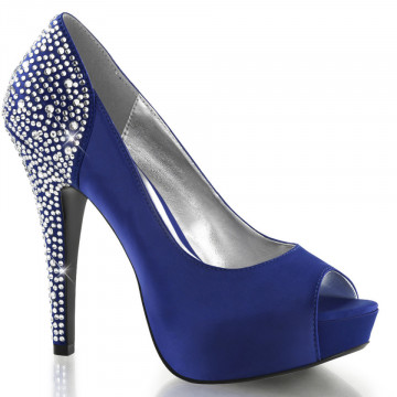 Fabulicious LOLITA-08 Royal Blue Silk Satin