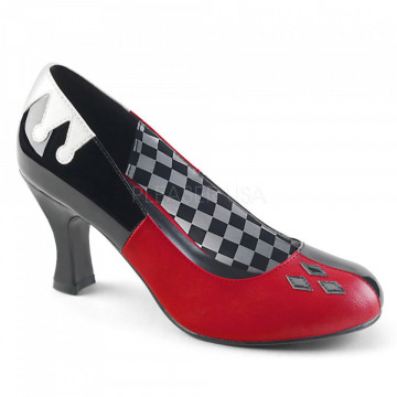 Funtasma HARLEY-42 Blk Pat-Red-Wht Pu