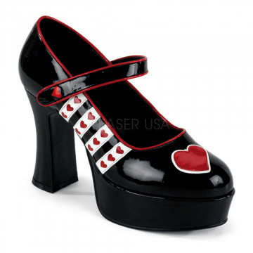 Funtasma QUEEN-55 Blk-Wht-Red Pat