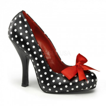 Pin Up Couture CUTIEPIE-06 Blk-Wht Pu (Polka Dots