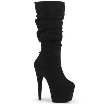 Pleaser ADORE-1061 Blk Faux Suede/Blk Faux Suede