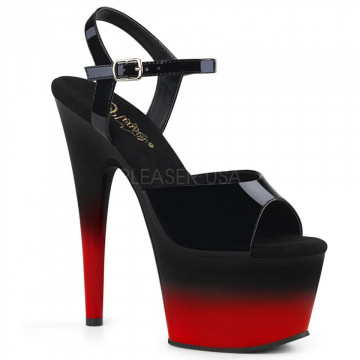 Pleaser ADORE-709BR-H Blk Pat/Blk-Red