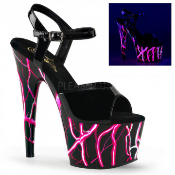 Pleaser ADORE-709NLB Blk/Blk-Neon H. Pink