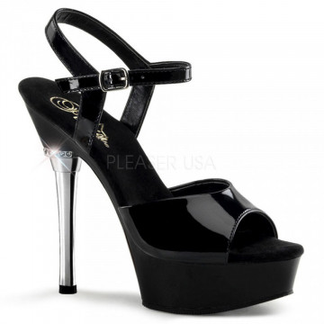 Pleaser ALLURE-609 Blk Pat/Blk