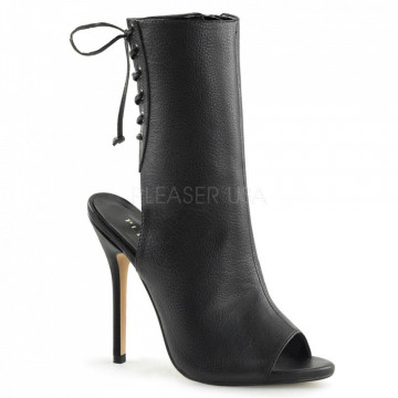 Pleaser AMUSE-1018 Blk Faux Leather